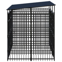 Outdoor Dog Kennel with Roof Steel 5.53 m² Kings Warehouse 