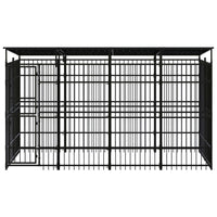Outdoor Dog Kennel with Roof Steel 7.37 m² Kings Warehouse 