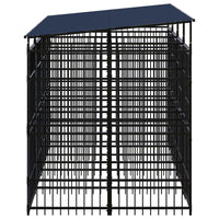 Outdoor Dog Kennel with Roof Steel 7.37 m² Kings Warehouse 