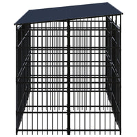 Outdoor Dog Kennel with Roof Steel 7.37 m² Kings Warehouse 