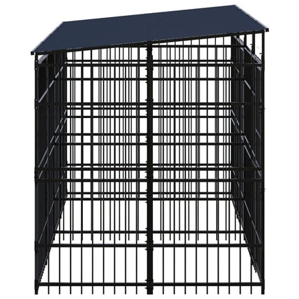 Outdoor Dog Kennel with Roof Steel 7.37 m² Kings Warehouse 