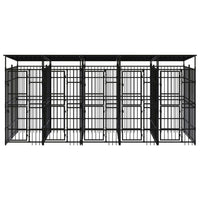 Outdoor Dog Kennel with Roof Steel 9.22 m² Kings Warehouse 