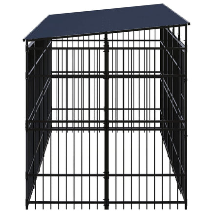 Outdoor Dog Kennel with Roof Steel 9.22 m² Kings Warehouse 