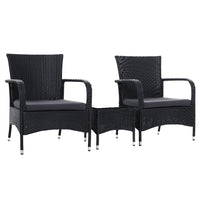 Outdoor Furniture Patio Set Wicker Outdoor Conversation Set Chairs Table 3PCS Outdoor Furniture Kings Warehouse 