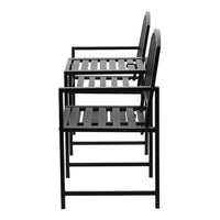 Outdoor Garden Bench Steel Table and chair Patio Furniture Loveseat Park Kings Warehouse 
