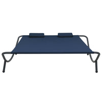 Outdoor Lounge Bed Fabric Blue Kings Warehouse 