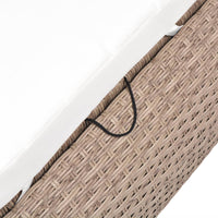 Outdoor Lounge Bed Poly Rattan Beige Kings Warehouse 