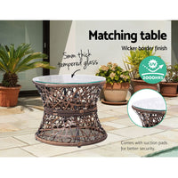 Outdoor Lounge Setting Furniture Papasan Chair Table Wicker Patio Sofa Kings Warehouse 