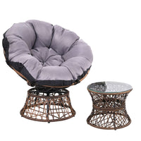Outdoor Lounge Setting Furniture Papasan Chair Table Wicker Patio Sofa Kings Warehouse 