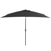 Outdoor Parasol with Metal Pole 300x200 cm Anthracite Kings Warehouse 