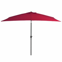 Outdoor Parasol with Metal Pole 300x200 cm Bordeaux Red Kings Warehouse 