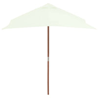 Outdoor Parasol with Wooden Pole 150x200 cm Sand Kings Warehouse 
