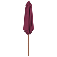 Outdoor Parasol with Wooden Pole 270 cm Bordeaux Red Kings Warehouse 