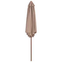 Outdoor Parasol with Wooden Pole 270 cm Taupe Kings Warehouse 