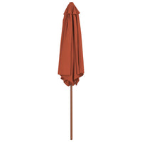 Outdoor Parasol with Wooden Pole 270 cm Terracotta Kings Warehouse 