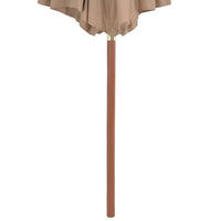 Outdoor Parasol with Wooden Pole 300 cm Taupe Kings Warehouse 