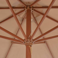 Outdoor Parasol with Wooden Pole 300 cm Taupe Kings Warehouse 