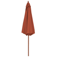 Outdoor Parasol with Wooden Pole 300 cm Terracotta Kings Warehouse 