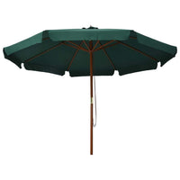 Outdoor Parasol with Wooden Pole 330 cm Green Kings Warehouse 