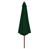 Outdoor Parasol with Wooden Pole 350 cm Green Kings Warehouse 