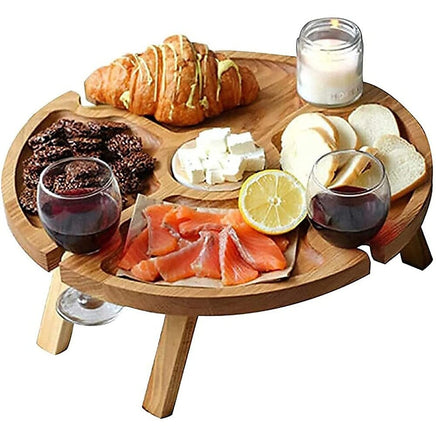 Outdoor Picnic Table Wooden Portable Folding Mini Wine Rack Picnic Table Kings Warehouse 