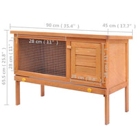 Outdoor Rabbit Hutch 1 Layer Wood Kings Warehouse 