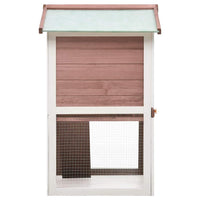 Outdoor Rabbit Hutch 3 Doors Brown Wood Kings Warehouse 