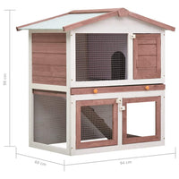 Outdoor Rabbit Hutch 3 Doors Brown Wood Kings Warehouse 