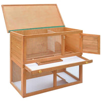 Outdoor Rabbit Hutch Small Animal House Pet Cage 1 Door Wood Kings Warehouse 
