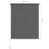 Outdoor Roller Blind 180x230 cm Anthracite Kings Warehouse 