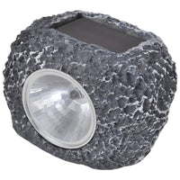 Outdoor Solar Powered LED Spotlight Stone Shape 12 pcs Kings Warehouse 
