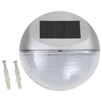 Outdoor Solar Wall Lamps LED 24 pcs Round Silver Kings Warehouse 