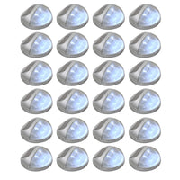 Outdoor Solar Wall Lamps LED 24 pcs Round Silver Kings Warehouse 