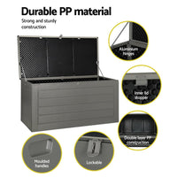 Outdoor Storage Box 680L Container Indoor Garden Bench Tool Sheds Chest KingsWarehouse 