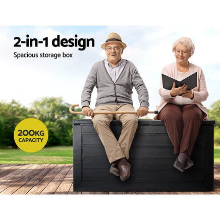 Outdoor Storage Box 680L Sheds Container Indoor Garden Bench Tool Chest KingsWarehouse 