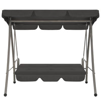Outdoor Swing Bench with Canopy Anthracite 192x118x175 cm Steel Kings Warehouse 