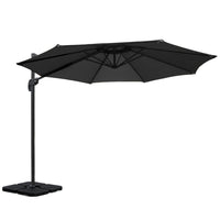 Outdoor Umbrella 3m Base Cantilever Beach Stand Sun Roma Black 50cm Kings Warehouse 