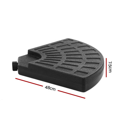 Outdoor Umbrella Stand 4 x Base Pod Plate Sand/Water Patio Cantilever Fanshaped Kings Warehouse 