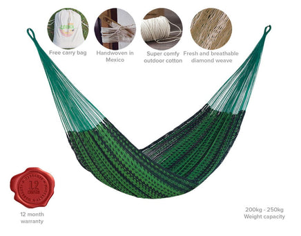 Outdoor undercover cotton Mayan Legacy hammock King size Jardin Kings Warehouse 