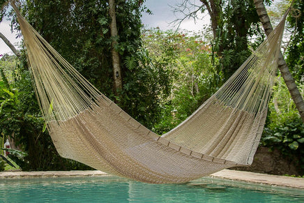 Outdoor undercover cotton Mayan Legacy hammock King size Marble Kings Warehouse 