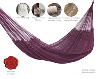 Outdoor undercover cotton Mayan Legacy hammock King size Maroon Kings Warehouse 