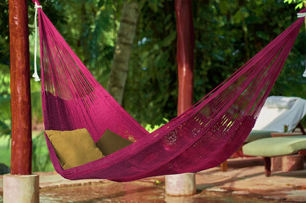 Outdoor undercover cotton Mayan Legacy hammock King size Mexican Pink Kings Warehouse 