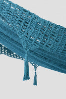 Outdoor undercover cotton Mayan Legacy hammock with hand crocheted tassels Queen Size Bondi Kings Warehouse 