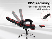 OVERDRIVE Gaming Chair Desk Racing Seat Setup PC Combo Office Table Black Red Kings Warehouse 