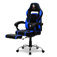 OVERDRIVE Gaming Chair Racing Computer PC Seat Office Reclining Footrest Blue Kings Warehouse 
