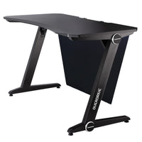 OVERDRIVE Gaming Desk 120cm PC Table Setup Computer Black Carbon Fiber Look Kings Warehouse 