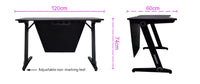 OVERDRIVE Gaming Desk 120cm PC Table Setup Computer Carbon Fiber Style Black Kings Warehouse 