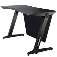 OVERDRIVE Gaming Desk 120cm PC Table Setup Computer Carbon Fiber Style Black Kings Warehouse 