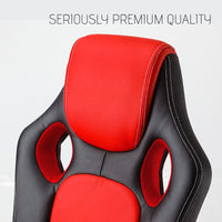 OVERDRIVE Racing Office Chair - Seat Executive Computer Gaming PU Leather Deluxe Kings Warehouse 