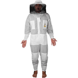 OZBee Premium Full Suit 3 Layer Mesh Ultra Cool Ventilated Round Head Beekeeping Protective Gear Size 2XL Kings Warehouse
